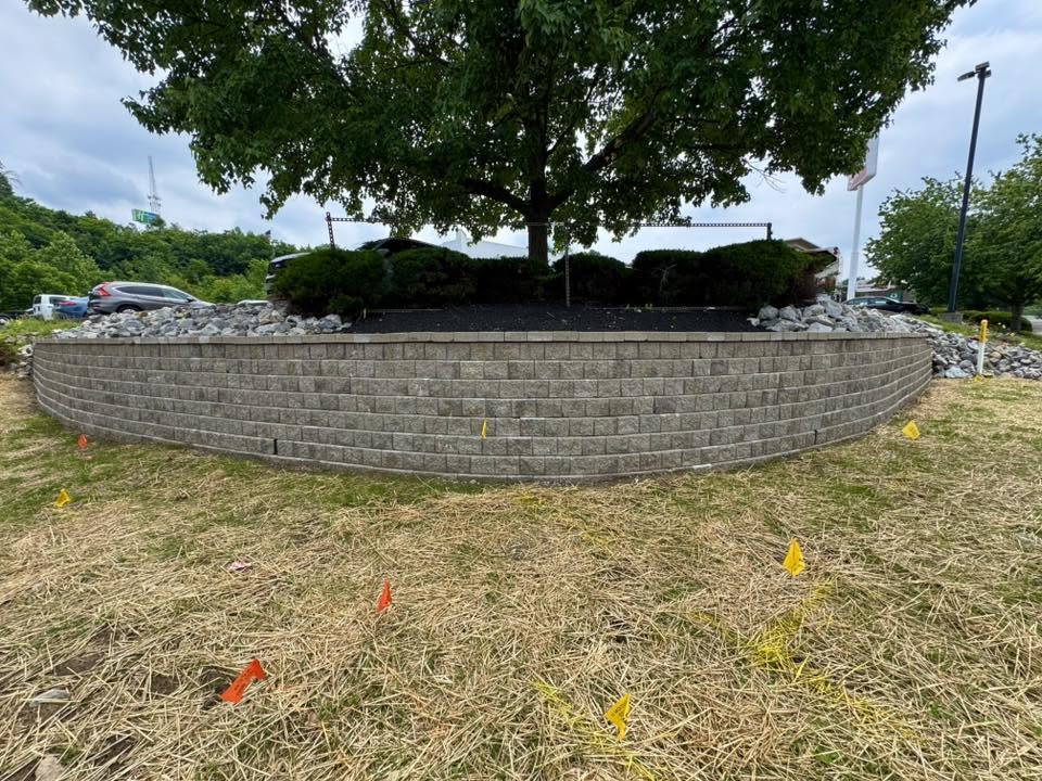 Large retaining wall